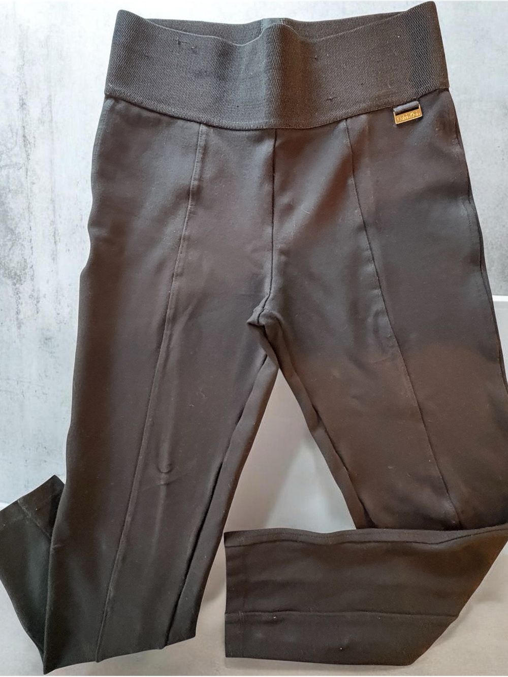 Calvin Klein Black Cropped Stretch Leggings